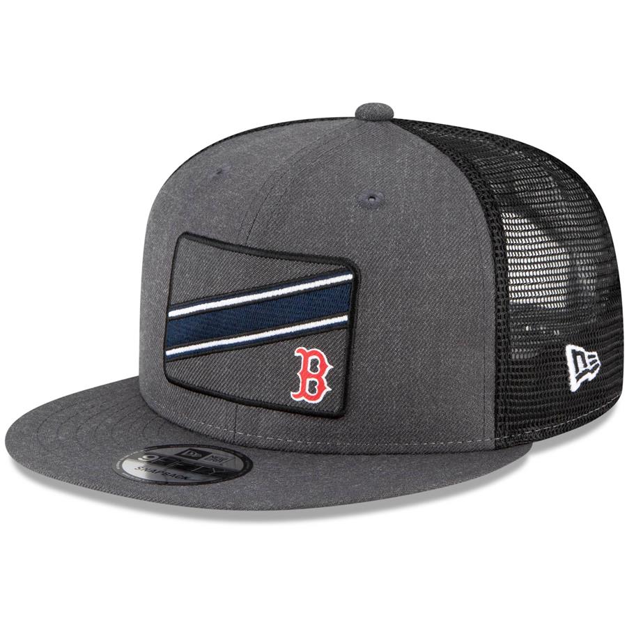Boston Red Sox New Era Slant Trucker 9FIFTY Snapback Hat - Charcoal