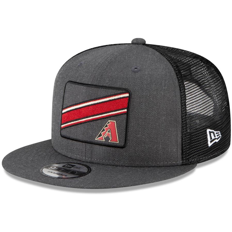 Arizona Diamondbacks New Era Slant Trucker 9FIFTY Snapback Hat - Charcoal