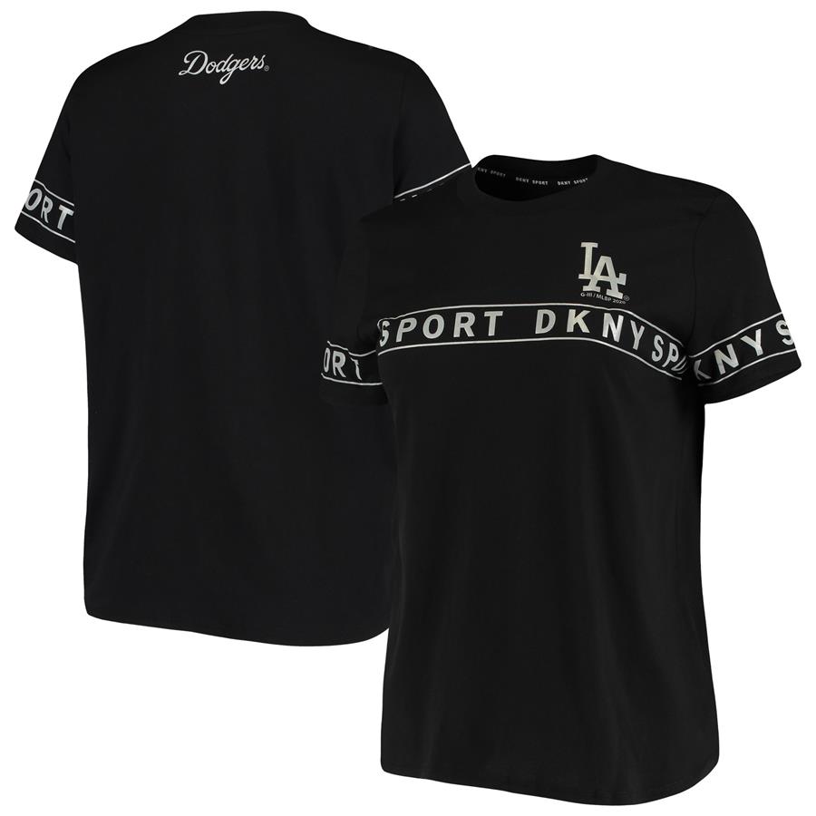 Los Angeles Dodgers DKNY Sport Women's The Abby Sporty T-Shirt - Black