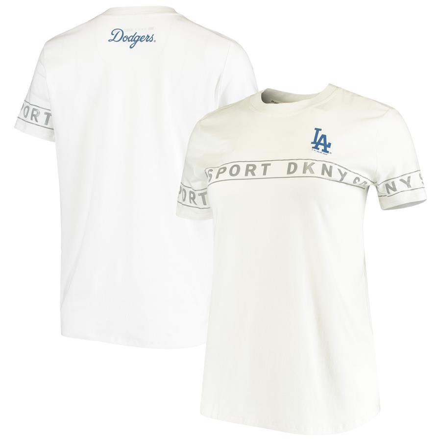 Los Angeles Dodgers DKNY Sport Women's The Abby Sporty T-Shirt - White