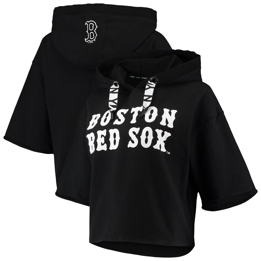 Boston Red Sox DKNY Sport Women's The Emma Pullover Hoodie - Black