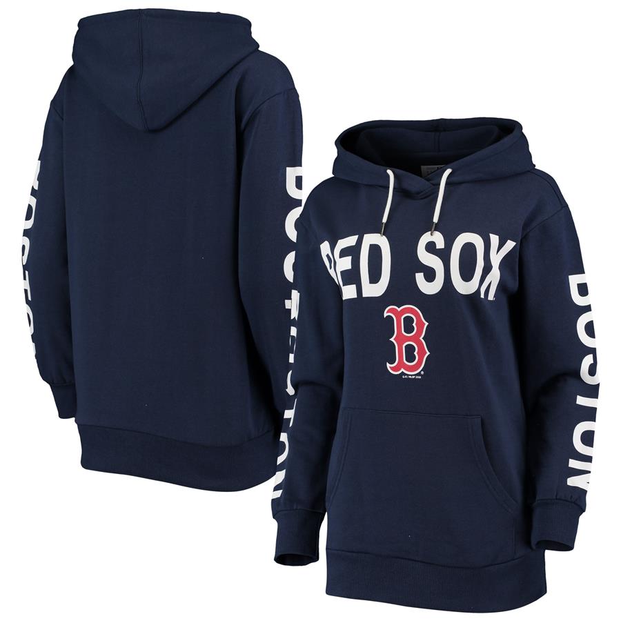 Boston Red Sox G-III 4Her by Carl Banks Women's Extra Inning Colorblock Pullover Hoodie - Navy