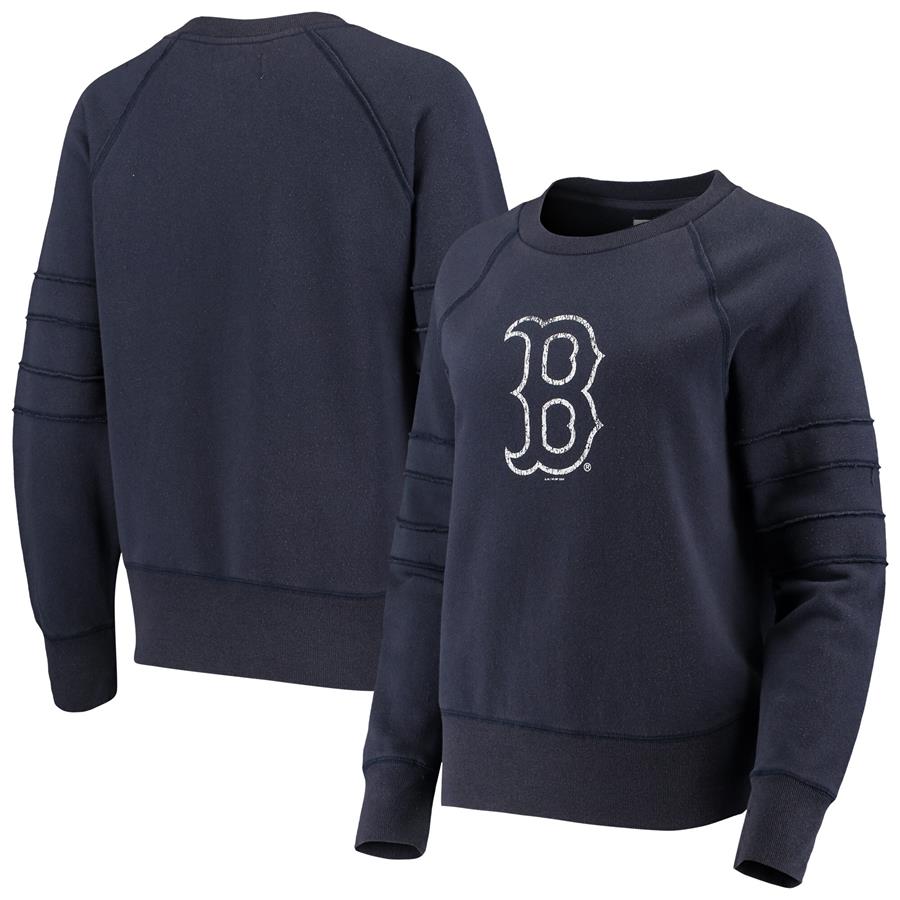 Boston Red Sox Touch Women's Bases Loaded Scoop Neck Sweatshirt - Navy