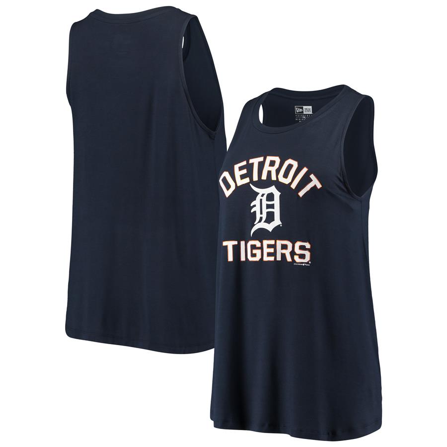 Detroit Tigers New Era Women's Team Tank Top - Navy