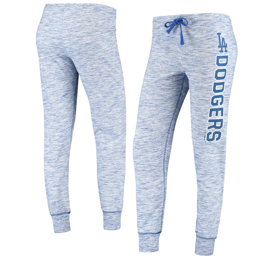 Los Angeles Dodgers New Era Women's Space Dye French Terry Pant - Heathered Royal