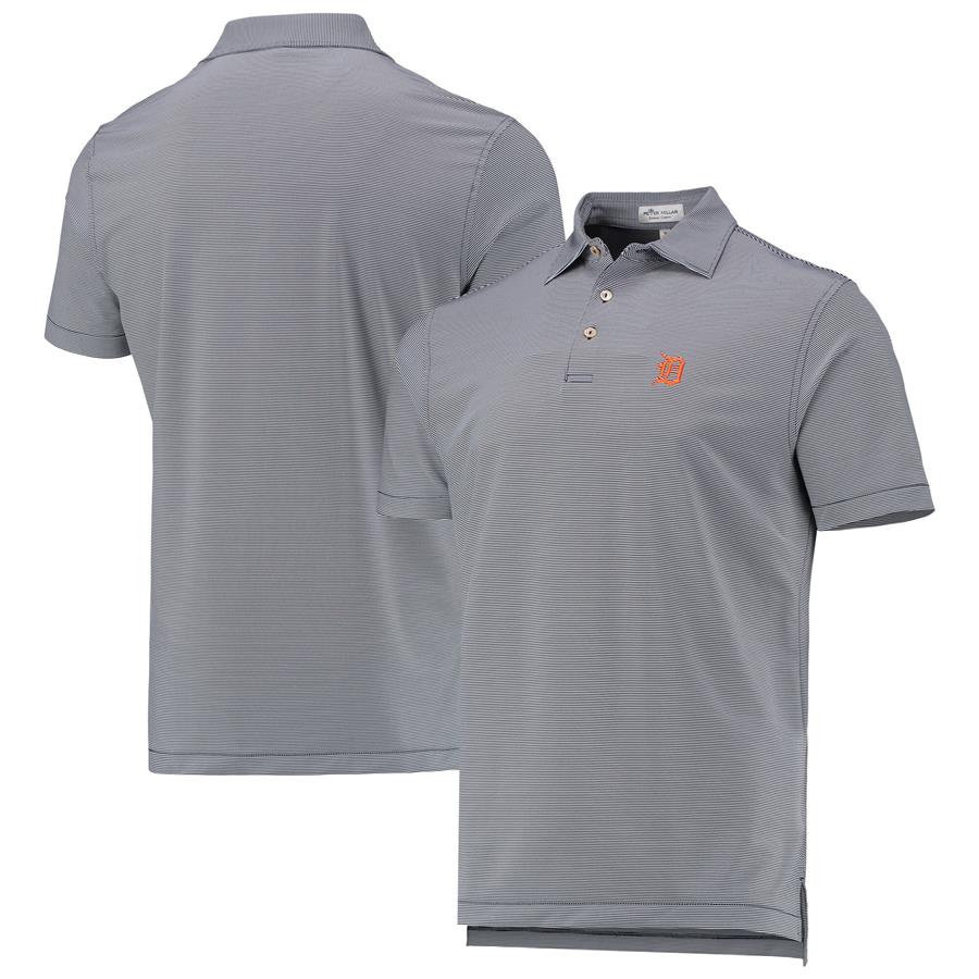 Detroit Tigers Peter Millar Jubilee Stripe Polo - Navy
