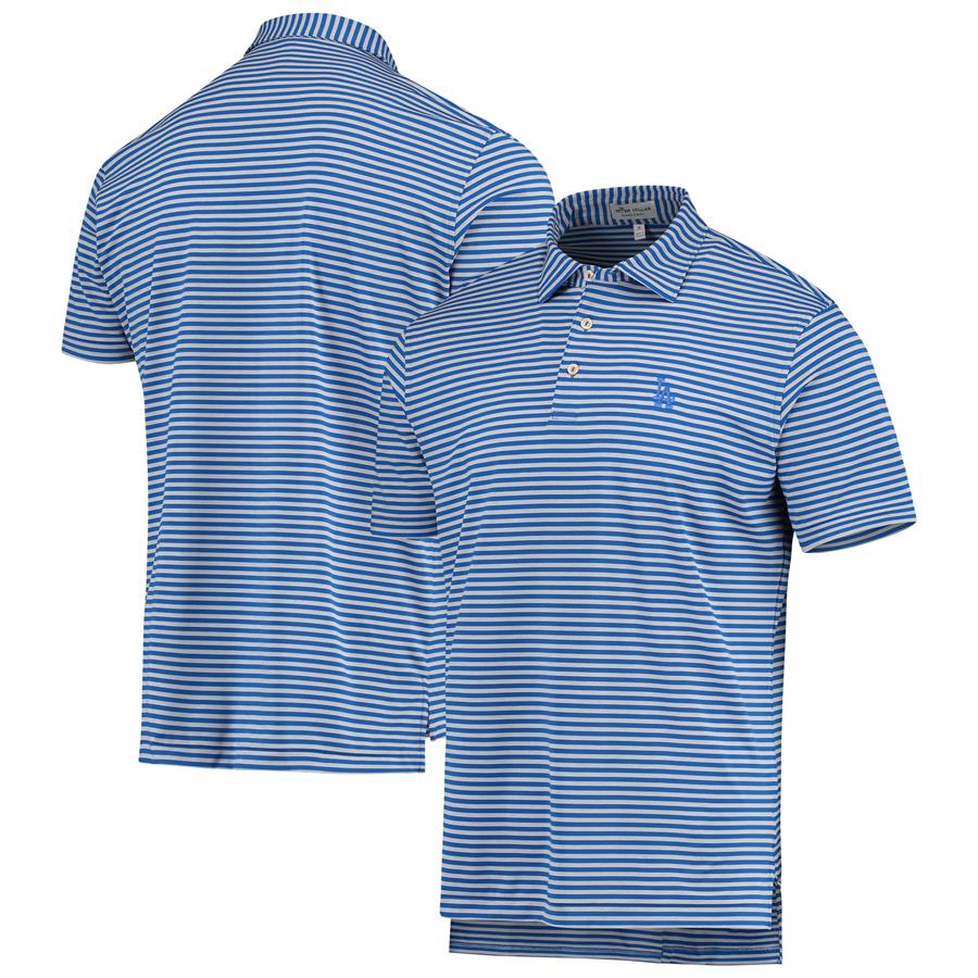 Los Angeles Dodgers Peter Millar Mills Stripe Polo - Royal
