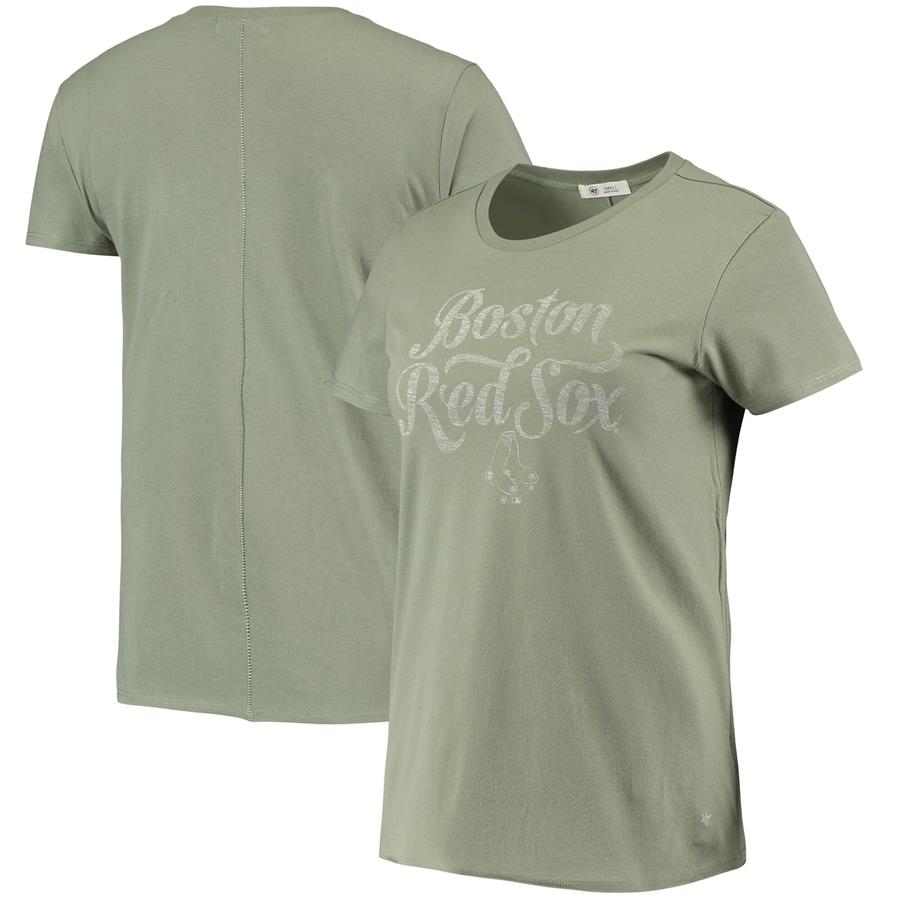 Boston Red Sox '47 Women's Whitney Letter T-Shirt - Olive