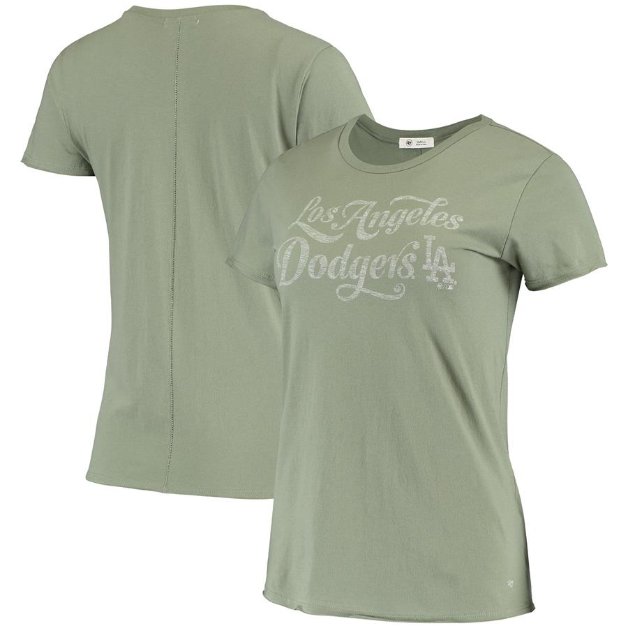 Los Angeles Dodgers '47 Women's Whitney Letter T-Shirt - Olive