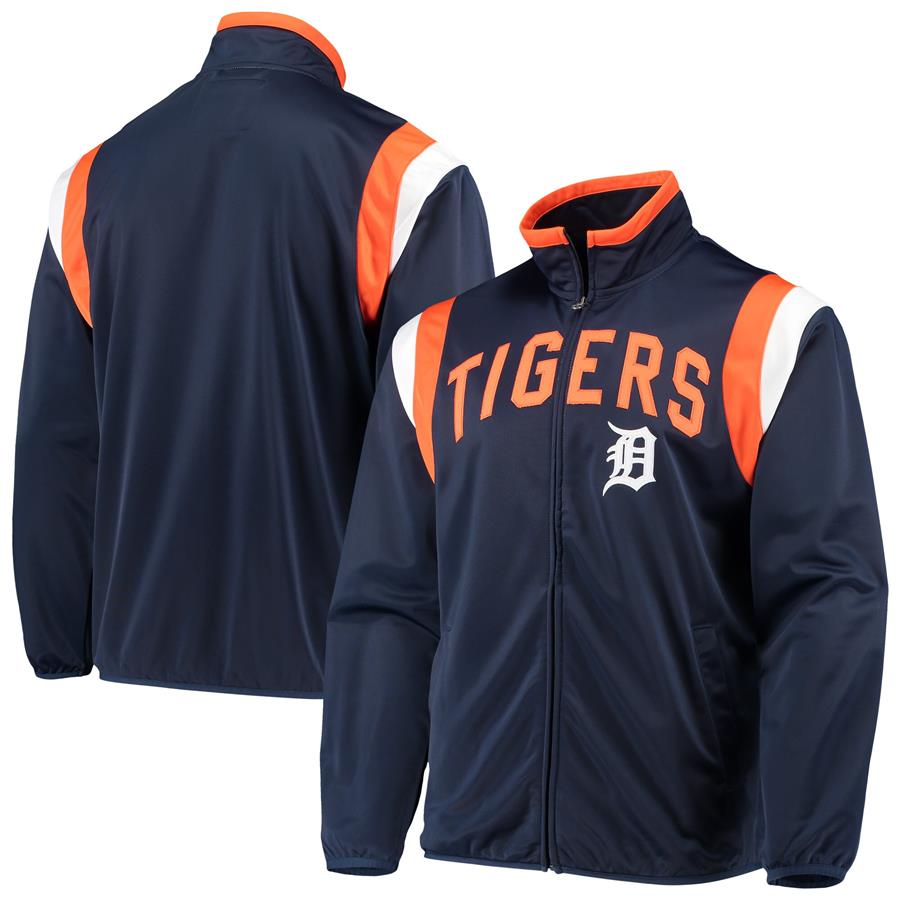 Detroit Tigers G-III Sports by Carl Banks Post Up Full-Zip Track Jacket - Navy