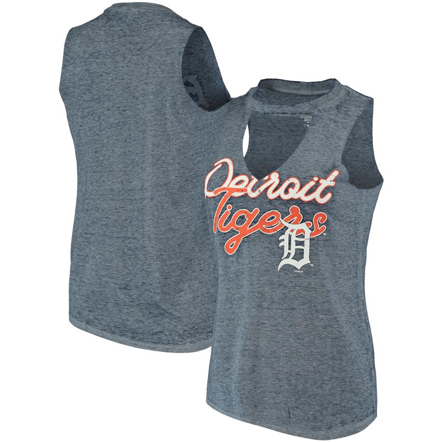 Detroit Tigers Concepts Sport Women's Loyalty Choker Neck Tank Top - Navy