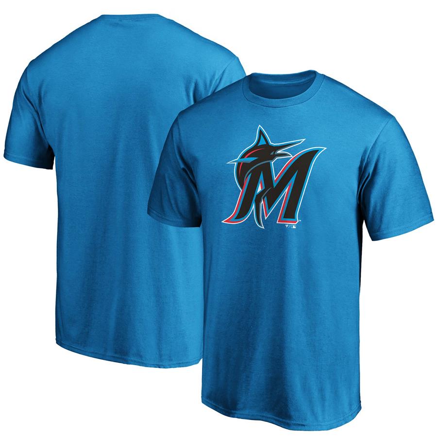 Miami Marlins Fanatics Branded Official Logo T-Shirt - Blue