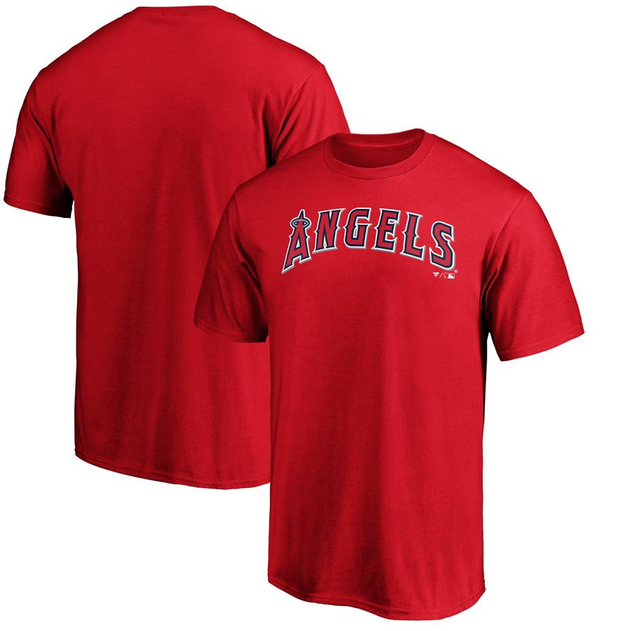 Los Angeles Angels Fanatics Branded Official Wordmark T-Shirt - Red