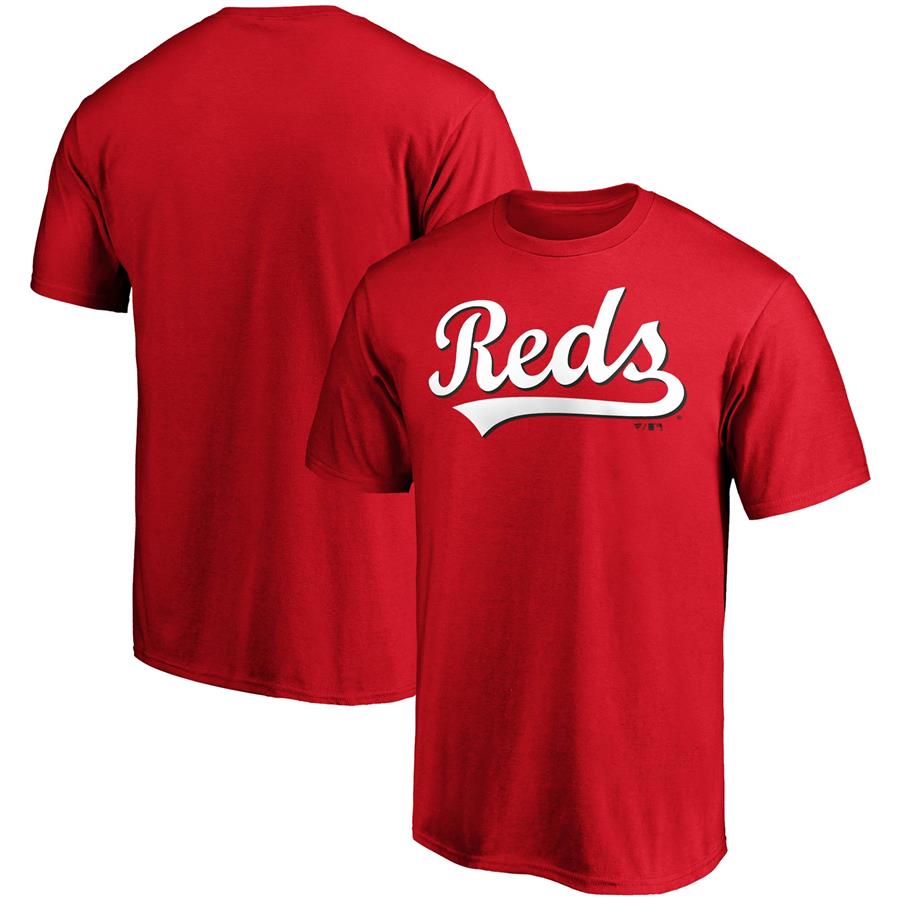 Cincinnati Reds Fanatics Branded Official Wordmark T-Shirt - Red
