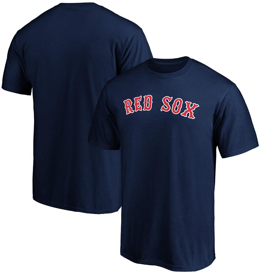 Boston Red Sox Fanatics Branded Official Wordmark T-Shirt - Navy