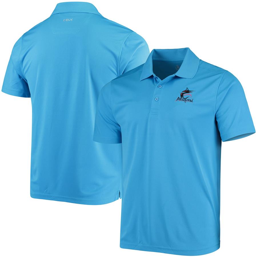 Miami Marlins CBUK by Cutter & Buck Fairwood Polo - Blue