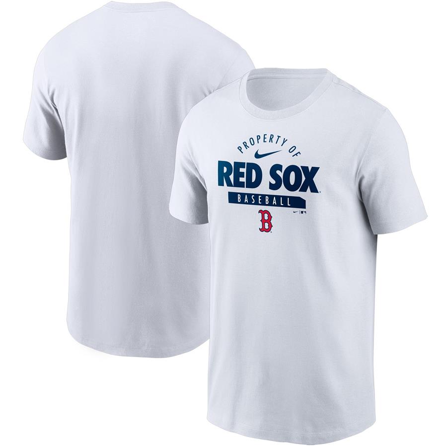 Boston Red Sox Nike Primetime Property Of Practice T-Shirt - White