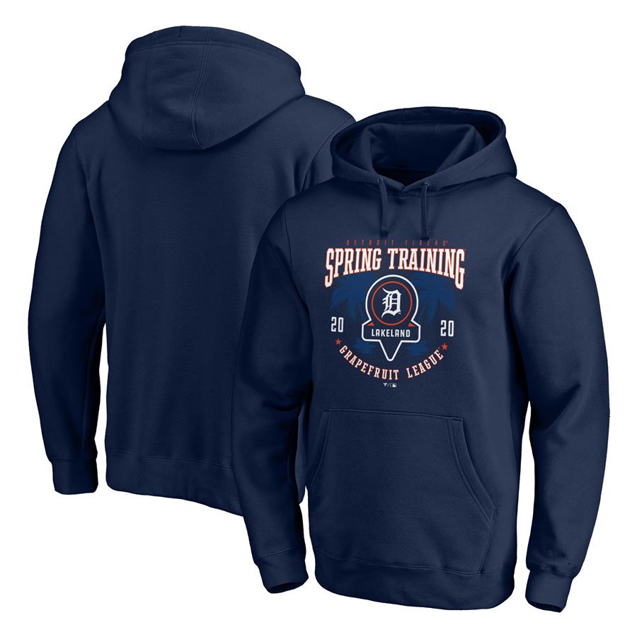 Detroit Tigers Fanatics Branded 2020 Spring Training Pick Off Move Pullover Hoodie - Navy