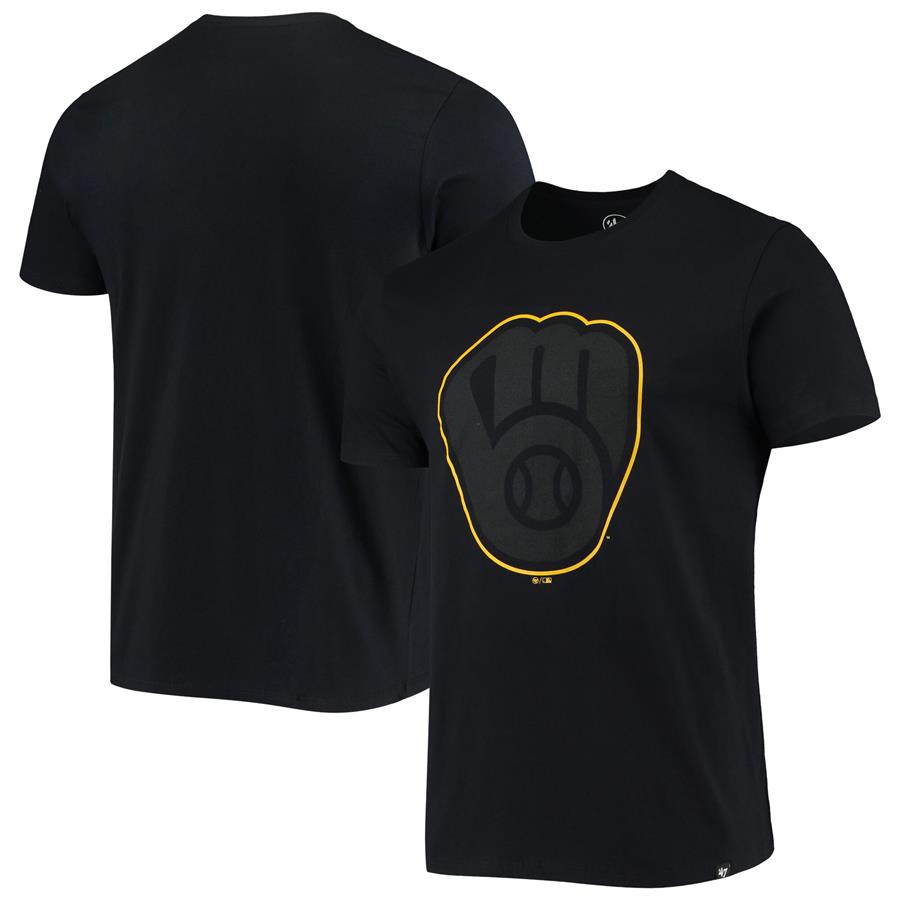 Milwaukee Brewers '47 Pop Imprint Super Rival T-Shirt - Black