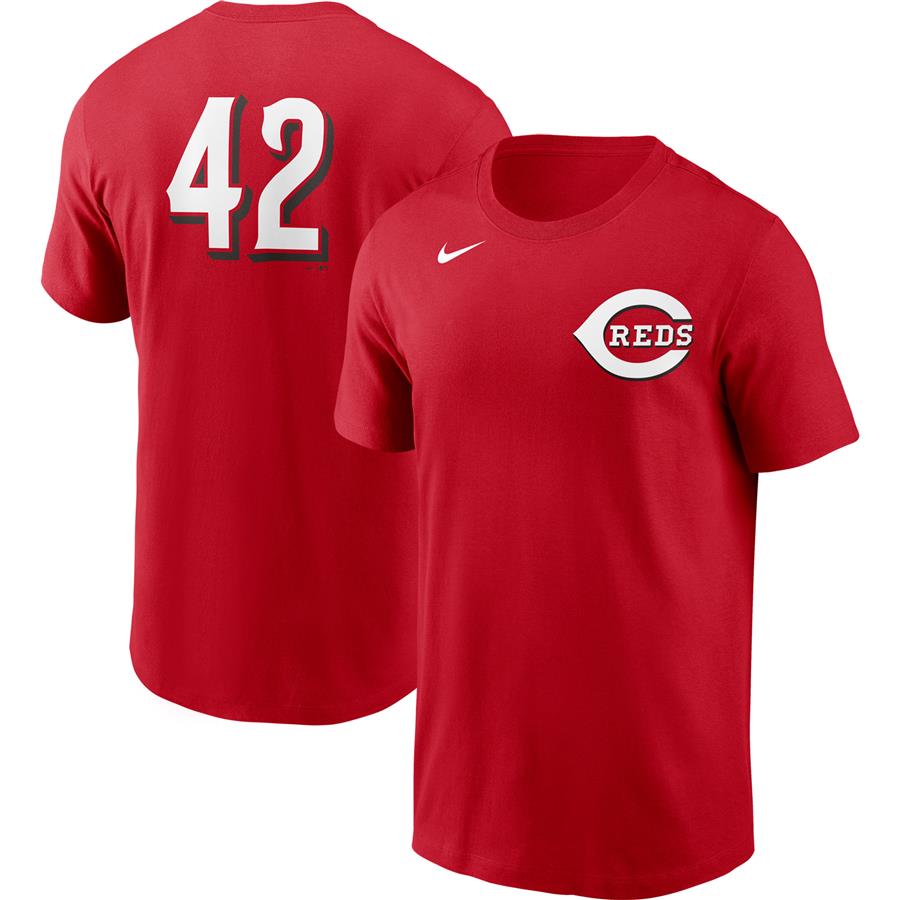 Cincinnati Reds Nike Jackie Robinson Day Team 42 T-Shirt - Red