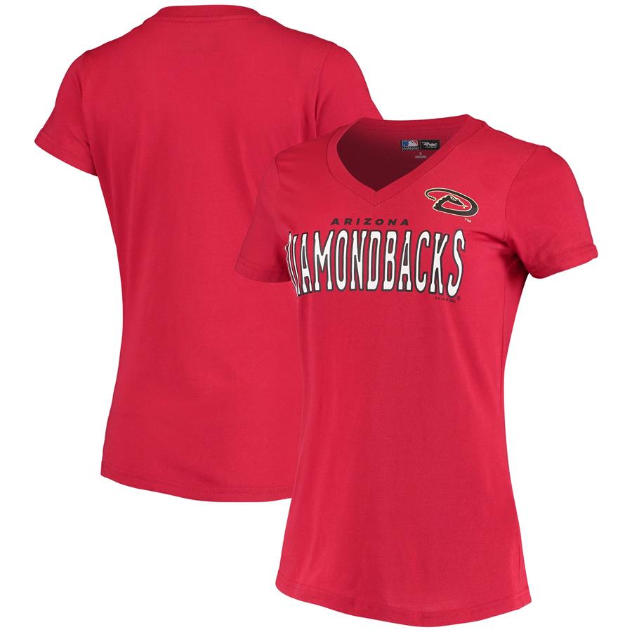 Arizona Diamondbacks G-III 4Her by Carl Banks Women's Team Logo Game On V-Neck T-Shirt - Red
