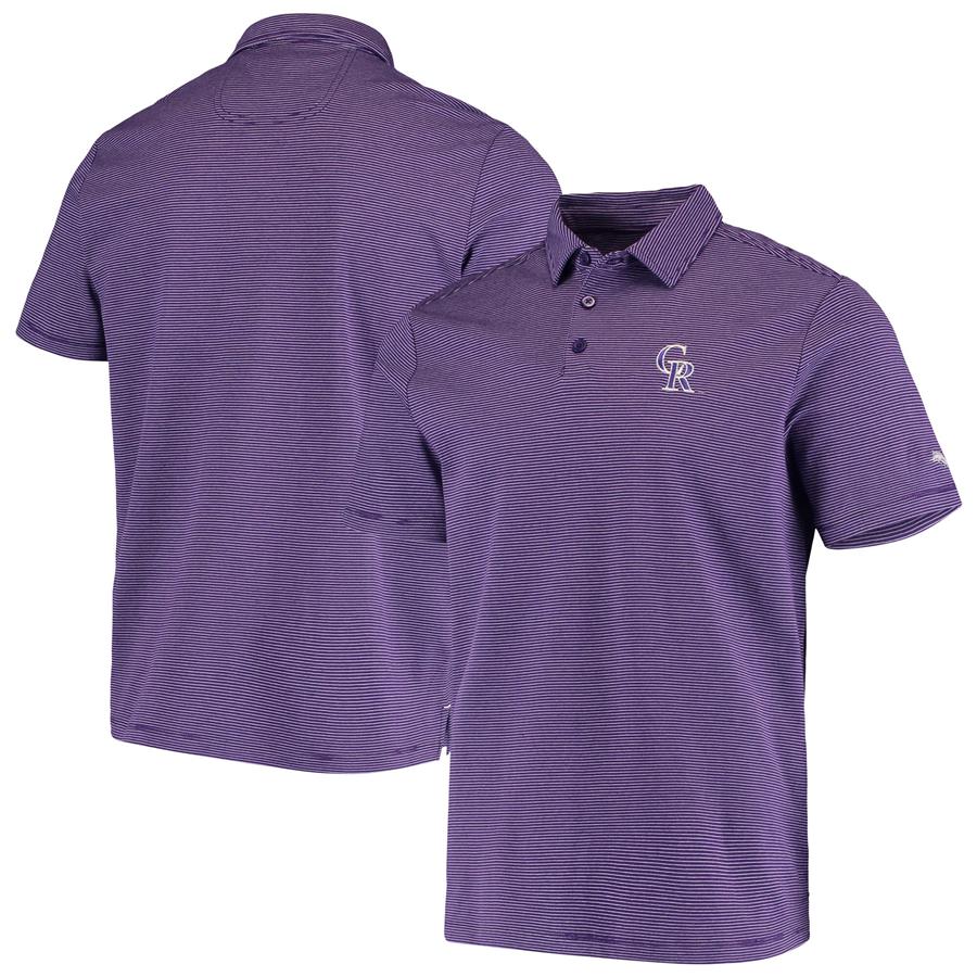 Colorado Rockies Tommy Bahama Pacific Shore Polo - Purple