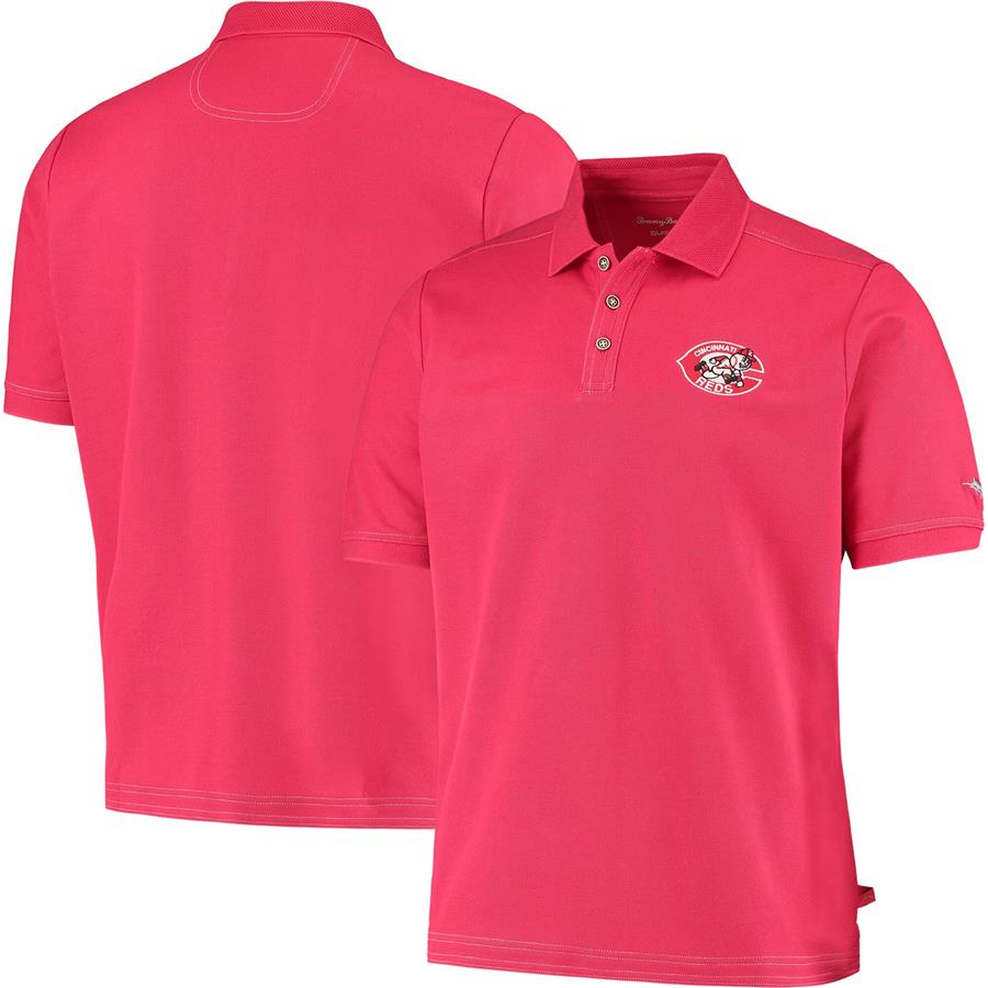 Cincinnati Reds Tommy Bahama Cooperstown Collection Sport Emfielder 2.0 Polo - Red