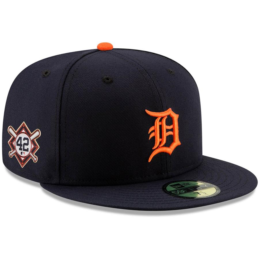 Detroit Tigers New Era Jackie Robinson Day Sidepatch 59FIFTY Fitted Hat - Navy