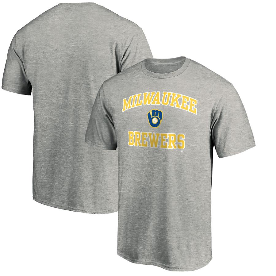 Milwaukee Brewers Fanatics Branded Heart & Soul T-Shirt - Heathered Gray