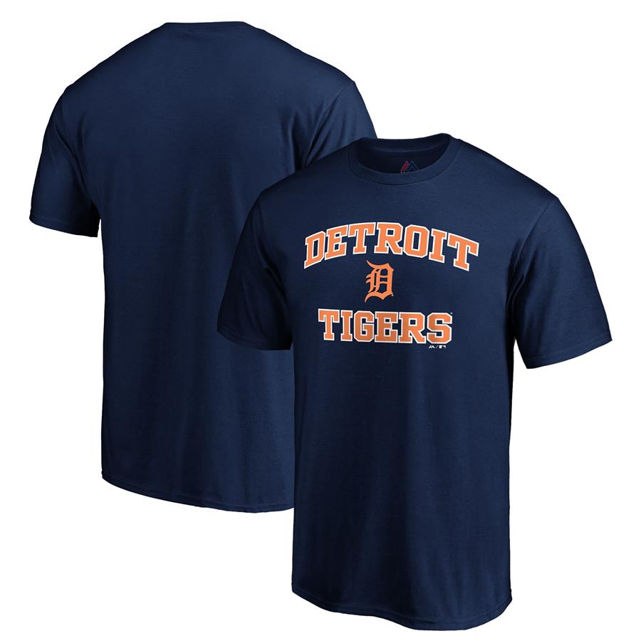 Detroit Tigers Fanatics Branded Heart & Soul T-Shirt - Charcoal