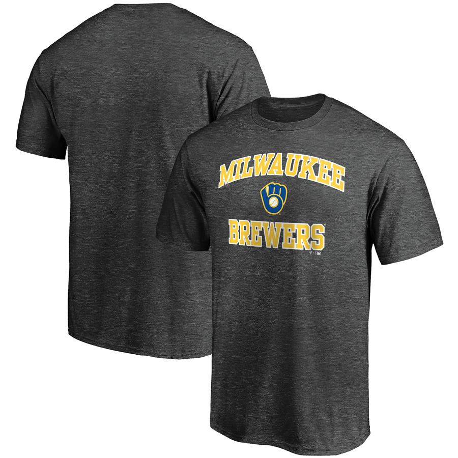 Milwaukee Brewers Fanatics Branded Heart & Soul T-Shirt - Charcoal