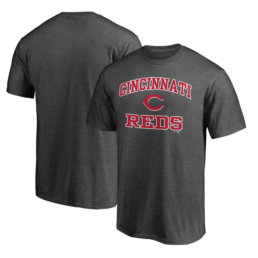 Cincinnati Reds Fanatics Branded Heart & Soul T-Shirt - Charcoal