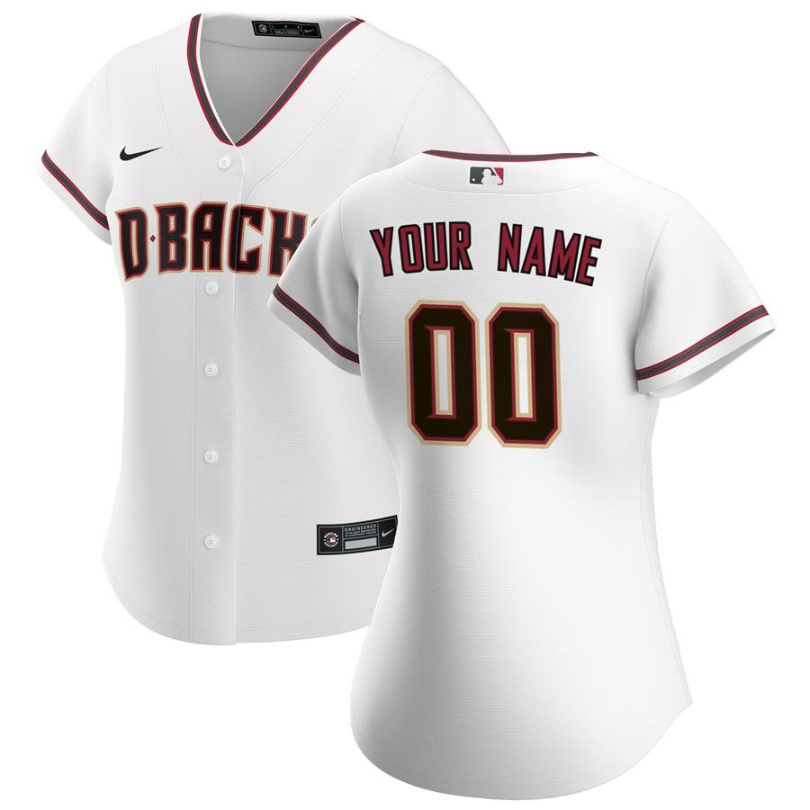 Arizona Diamondbacks Nike Women's Home Replica Custom Jersey - White