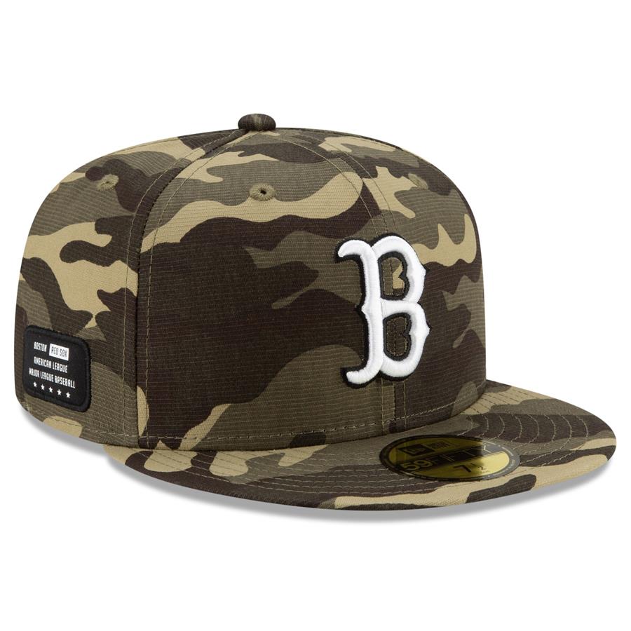Boston Red Sox New Era 2021 Armed Forces Day On-Field 59FIFTY Fitted Hat - Camo