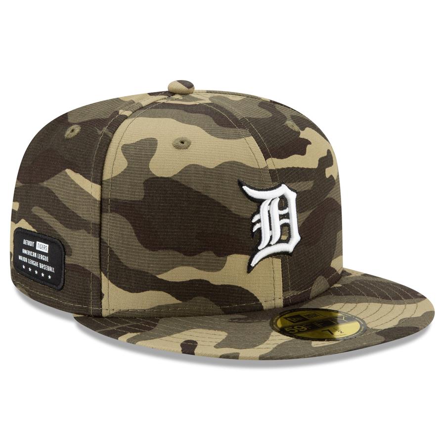 Detroit Tigers New Era 2021 Armed Forces Day On-Field 59FIFTY Fitted Hat - Camo