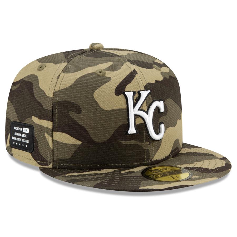 Kansas City Royals New Era 2021 Armed Forces Day On-Field 59FIFTY Fitted Hat - Camo