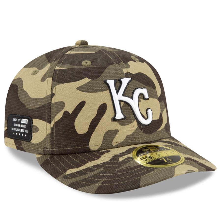 Kansas City Royals New Era 2021 Armed Forces Day On-Field Low Profile 59FIFTY Fitted Hat - Camo