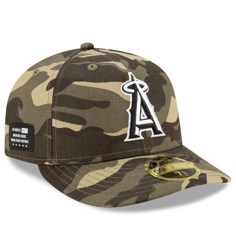 Los Angeles Angels New Era 2021 Armed Forces Day On-Field Low Profile 59FIFTY Fitted Hat - Camo