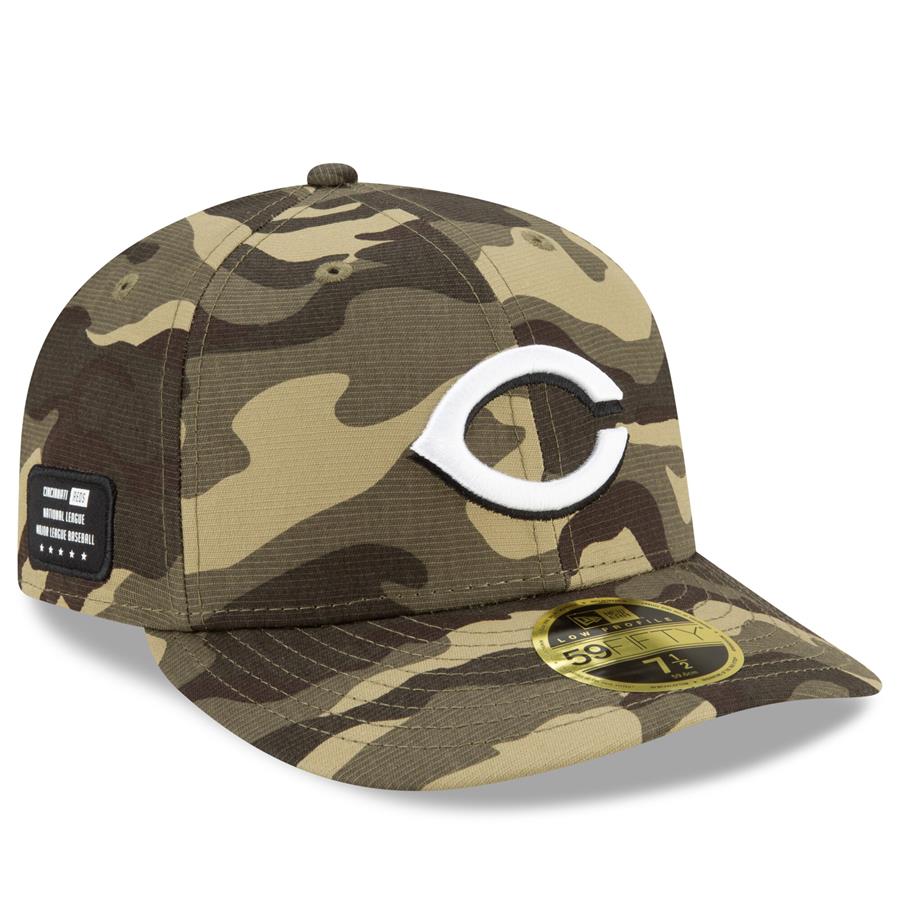 Cincinnati Reds New Era 2021 Armed Forces Day On-Field Low Profile 59FIFTY Fitted Hat - Camo