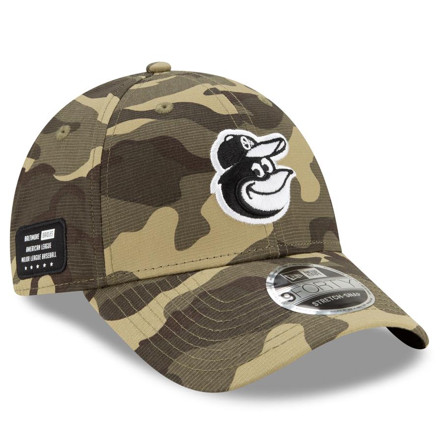 Baltimore Orioles New Era 2021 Armed Forces Day 9FORTY Adjustable Hat - Camo