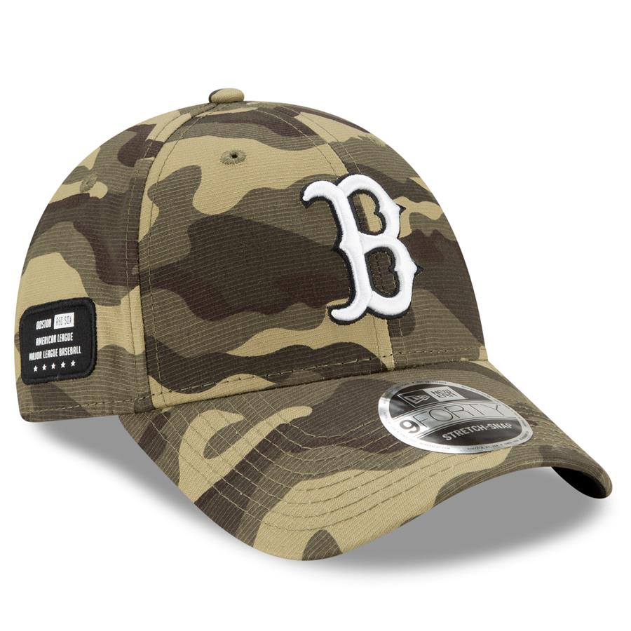 Boston Red Sox New Era 2021 Armed Forces Day 9FORTY Adjustable Hat - Camo