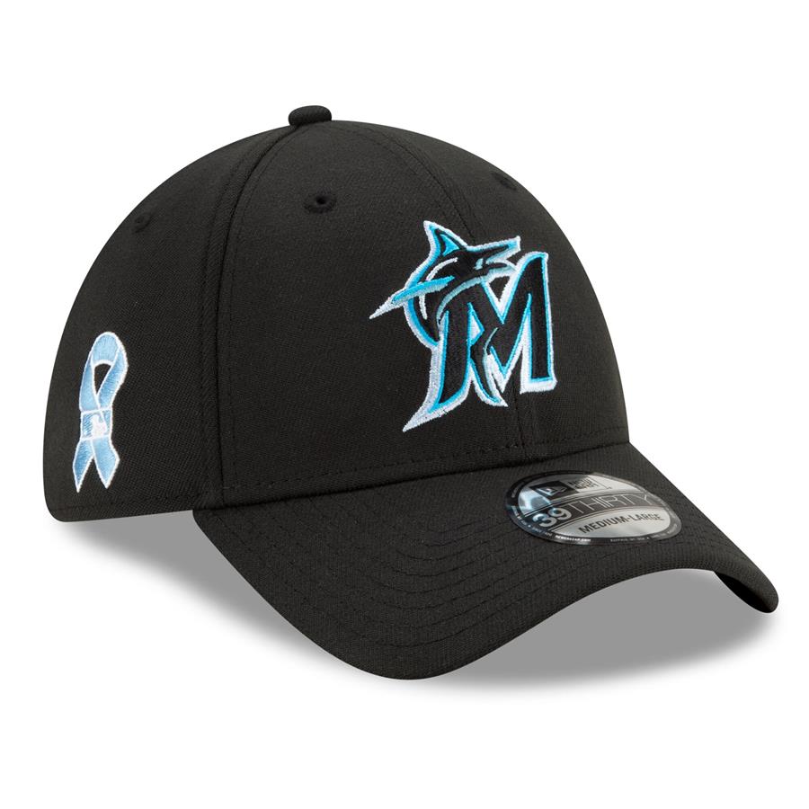 Miami Marlins New Era 2021 Father's Day 39THIRTY Flex Hat - Black