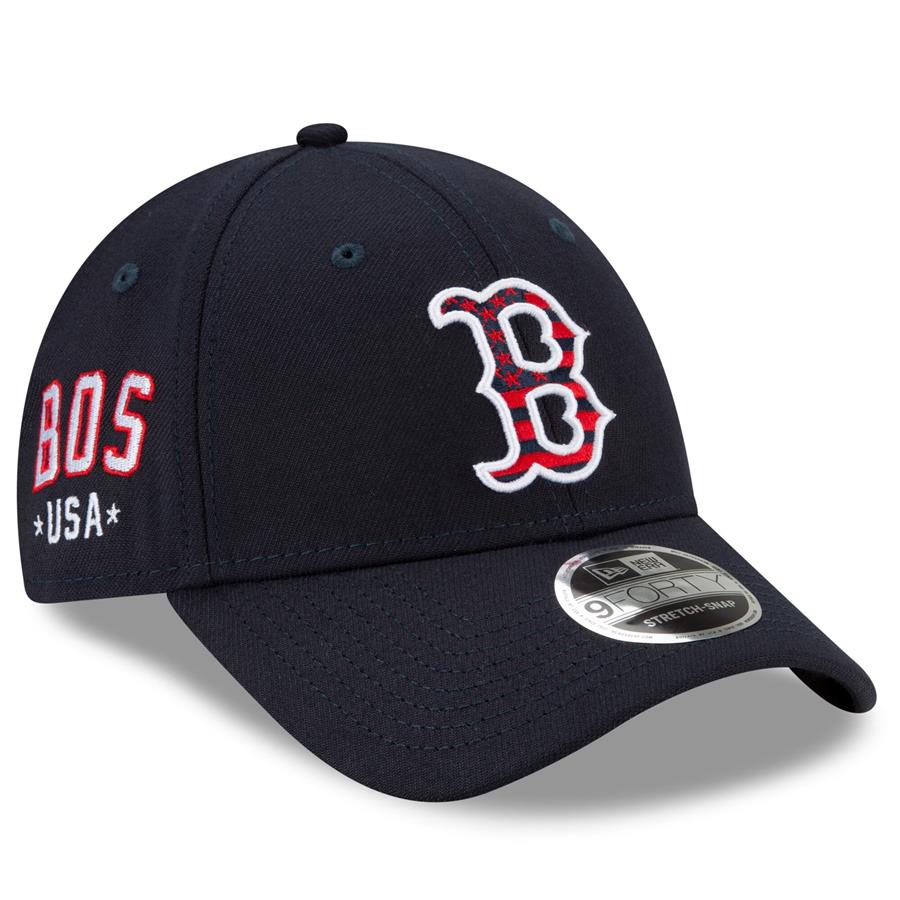 Boston Red Sox New Era 4th of July 9FORTY Snapback Adjustable Hat - Navy