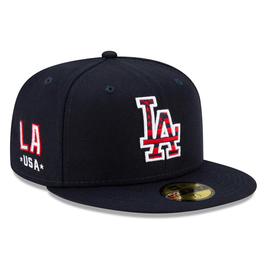 Los Angeles Dodgers New Era 4th of July On-Field 59FIFTY Fitted Hat - Navy
