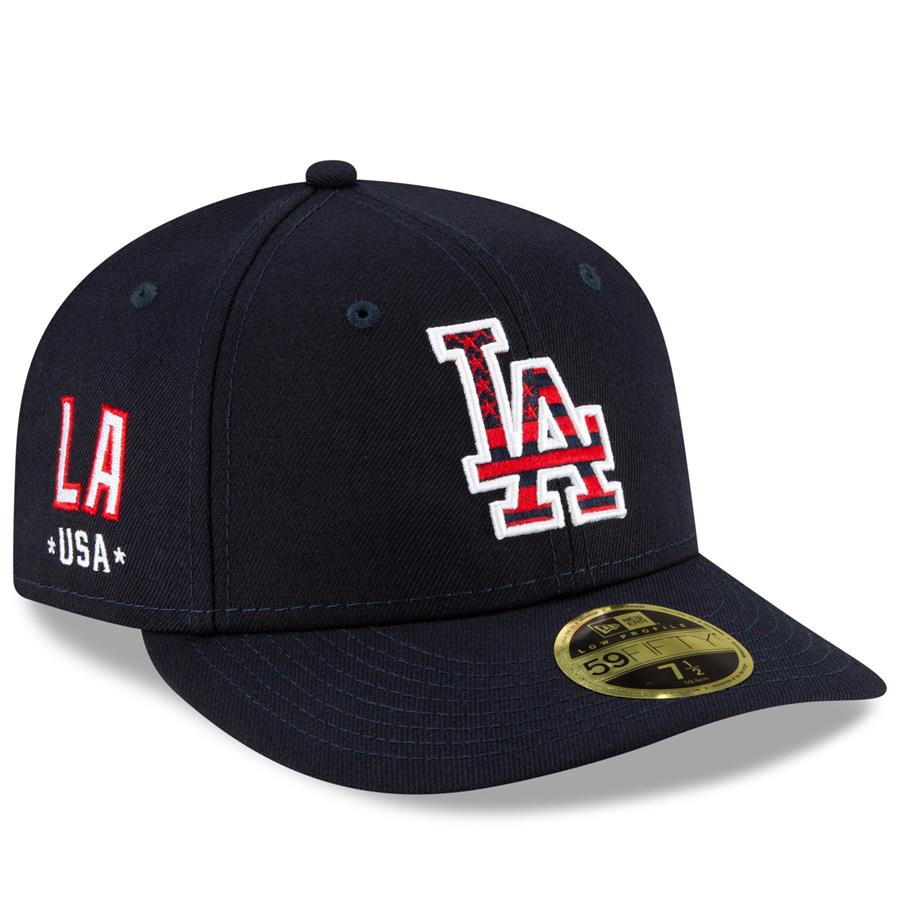 Los Angeles Dodgers New Era 4th of July On-Field Low Profile 59FIFTY Fitted Hat - Navy