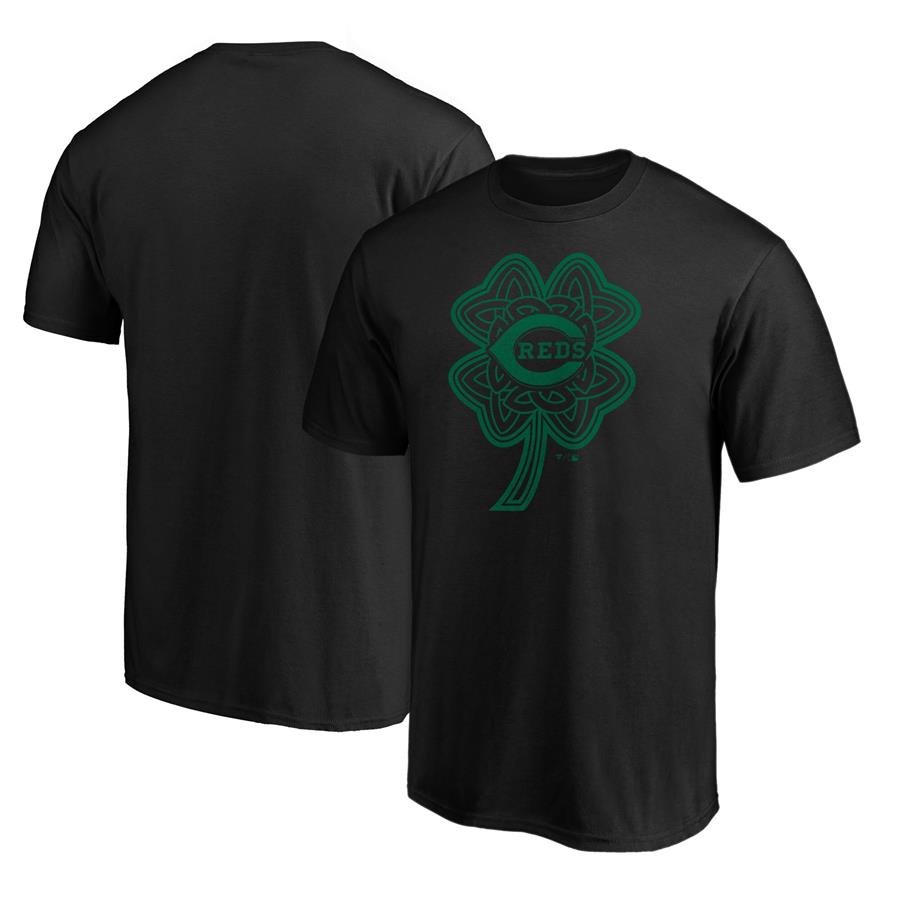 Cincinnati Reds Fanatics Branded St. Patrick's Day Celtic Charm T-Shirt - Black