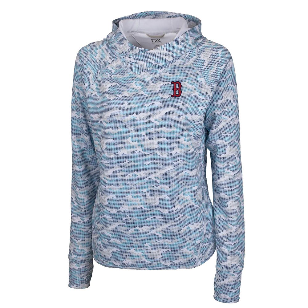 Boston Red Sox Cutter & Buck Women's Traverse Camo Pullover Hoodie - Navy