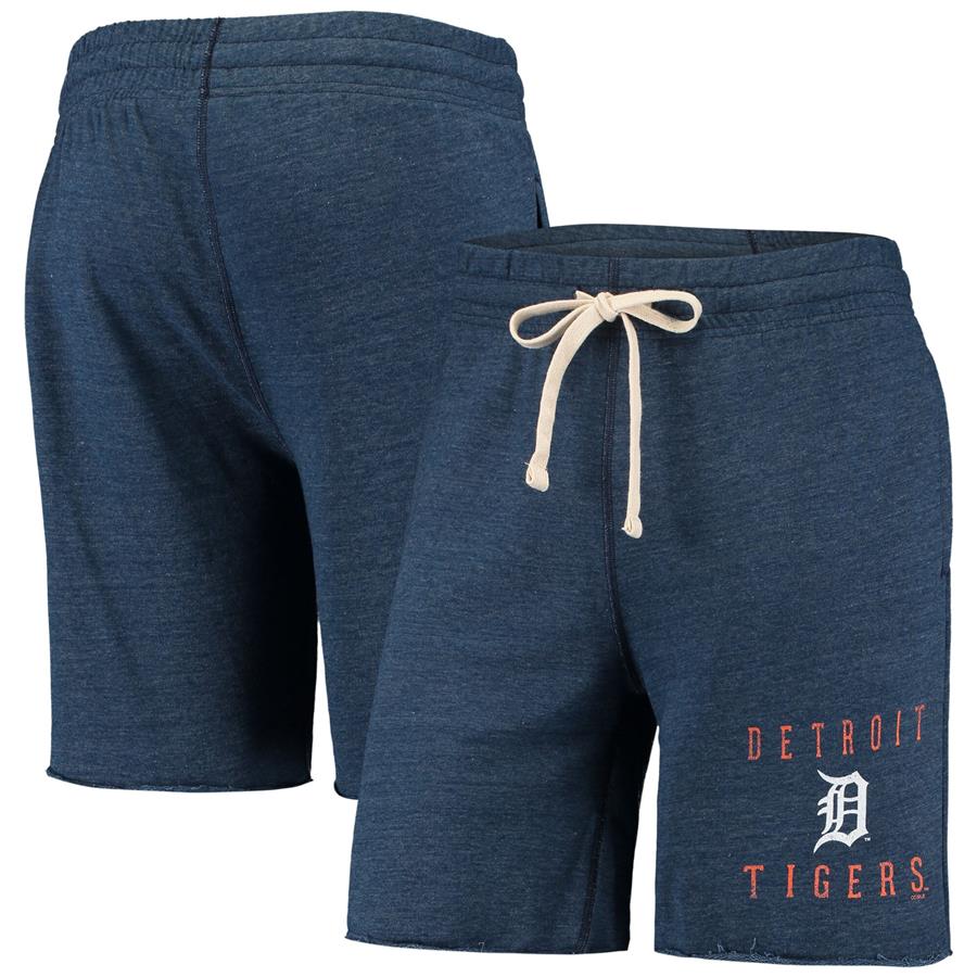 Detroit Tigers Concepts Sport Mainstream Tri-Blend Shorts - Heathered Navy