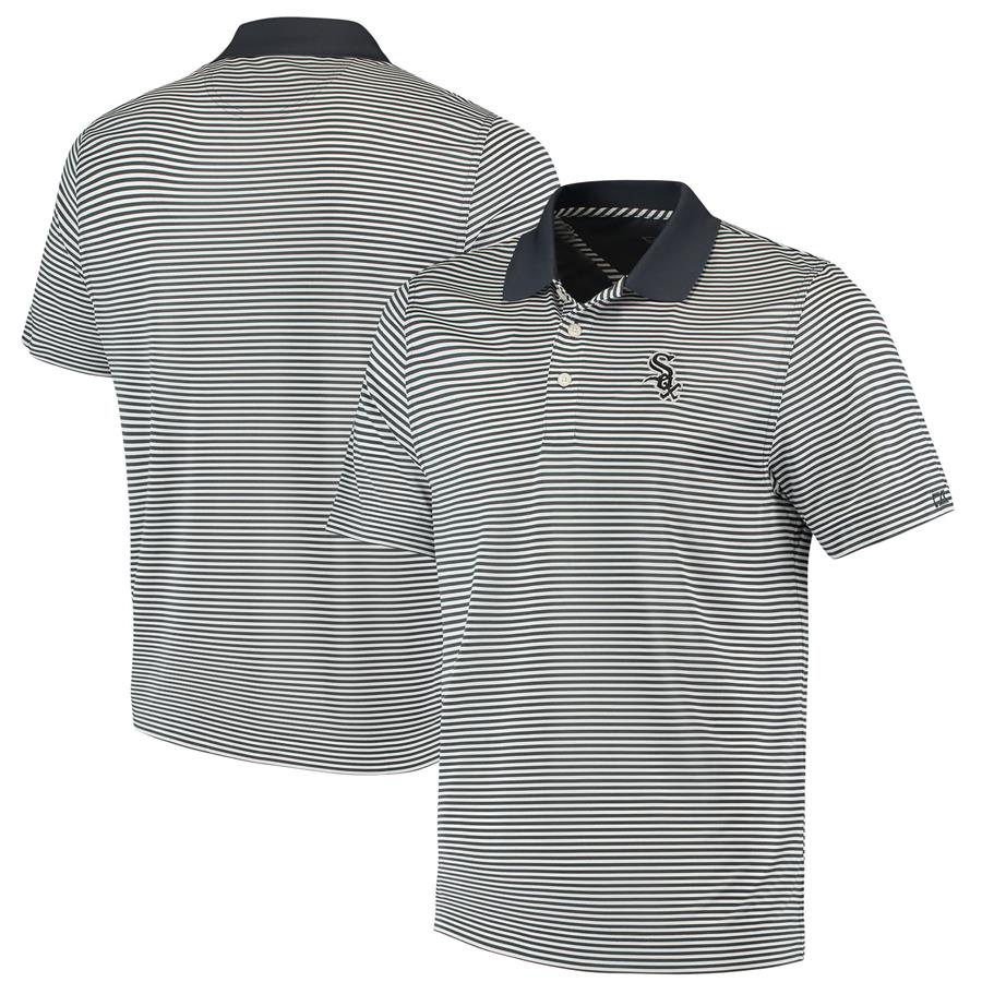 Chicago White Sox Cutter & Buck Trevor Stripe DryTec Polo - Gray