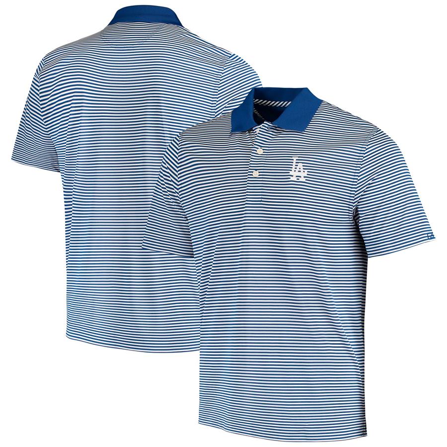 Los Angeles Dodgers Cutter & Buck Trevor Stripe DryTec Polo - Royal